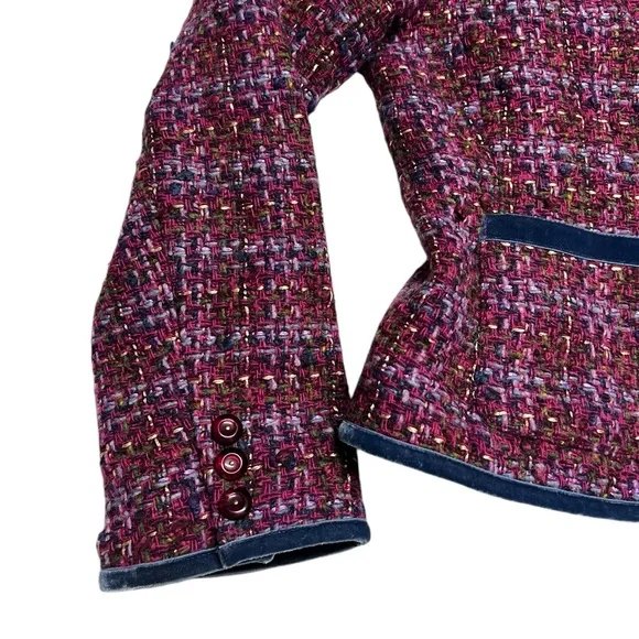 Jones New York Country - Women’s Colorful Tweed Blazer Sz. PS - Picture 3 of 7